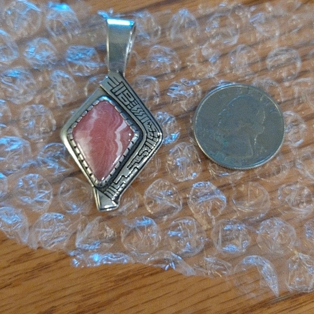 RODERICK TENORIO STERLING RHODOCHROSITE Pendant